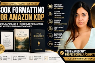 format ebook, paperback and hardcover books for amazon KDP