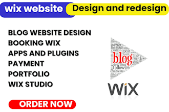 design a booking wix website,business website