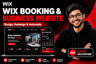 design a booking wix website,business website