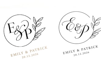 create a elegant wedding, initials, monogram logo design