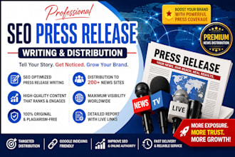 do seo press release, press release writing and press release distribution