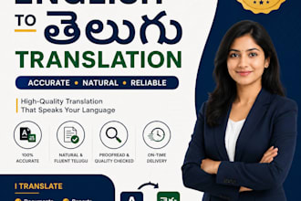 provide professional manual english to telugu translation