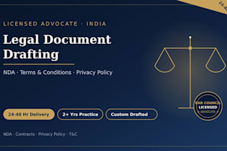 draft nda, contracts, terms and conditions and privacy policy