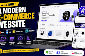 create a modern ecommerce website