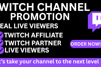 boost twitch live viewers and promote your twitch channel