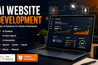 develop custom ai website, ai agent, voice agent, and ai chatbot