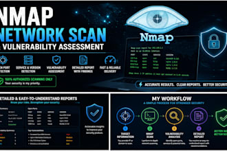 perform nmap network scanning and vulnerability assessment