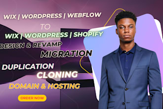 convert, migrate, clone wordpress, wix, shopify, webflow