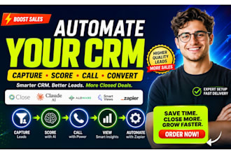 close crm claude ai lead scoring aloware calling smart views zapier automation