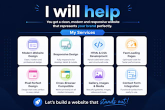 design a responsive HTML CSS website landing page
