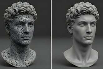 convert 3d scan to solid cad model, mesh repair stl, fix 3d stl file character