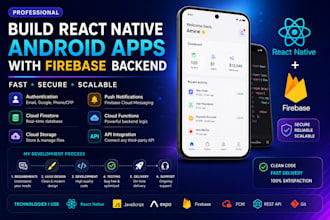 build a react native android app with firebase backend