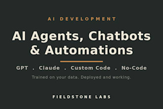 build a custom ai chatbot, agent or automation
