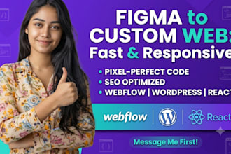 convert figma to webflow, wordpress, or custom react website
