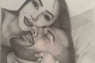 create a custom hand drawn pencil sketch from your photo