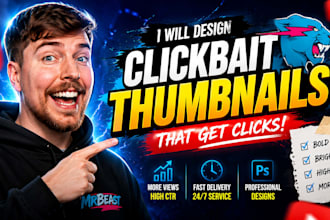 create viral ctr clickbait youtube thumbnails