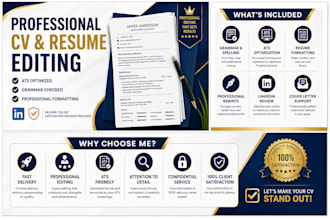 edit and improve your CV, resume and linkedin profile