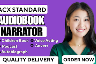 produce female voice over female audiobook narrator for acx audible