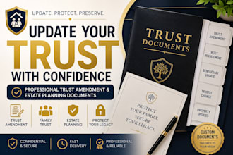 prepare your revocable living trust amendment and trust restatement documents