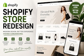 redesign shopify store, one product website seo, boost product page conversion