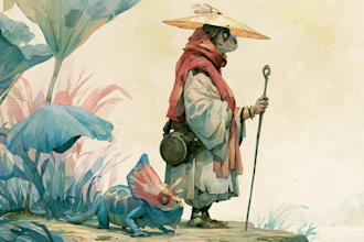 draw watercolour illustration for anything
