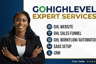 build gohighlevel website, sales funnel or automation