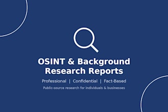 conduct a professional osint background research report
