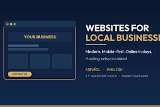 build a modern website for your local business