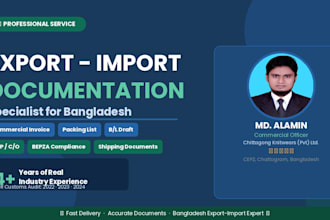 prepare export import documents for bangladesh garments