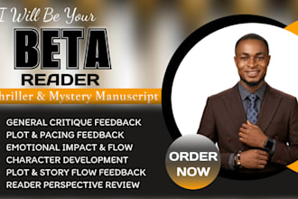 be your thriller and mystery beta reader