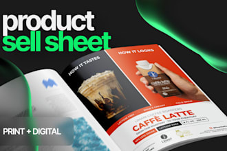 design a professional product sell sheet or retail buyer one pager
