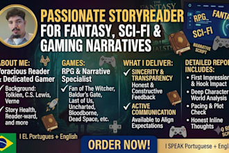 be your beta reader for fantasy, sci fi, horror, and rpg stories