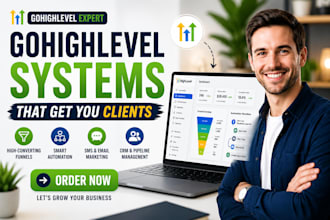 setup gohighlevel website, sales funnel, CRM automation and be your ghl expert