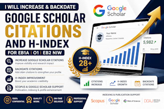 increase and backdate google scholar citations and h index for eb1 o1 eb2 niw