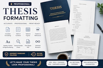 format, edit, and proofread your thesis or research paper