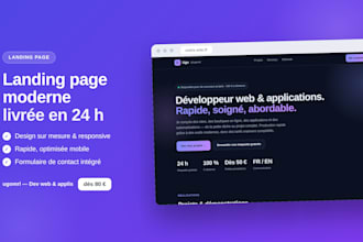 créer une landing page moderne et responsive en 24h