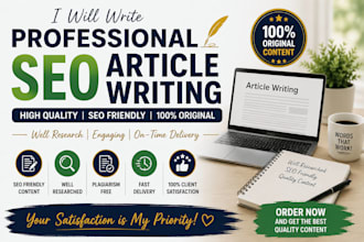 write SEO blog posts and articles