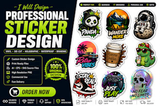 create unique custom sticker artwork