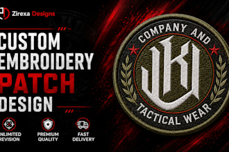 create custom embroidery patch or embroidery design  designs