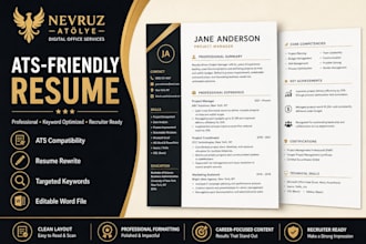 write and design an ats friendly resume or CV