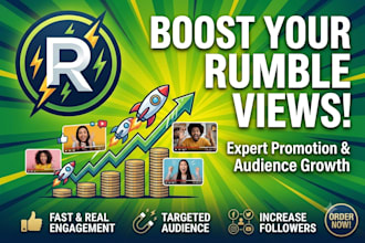 do organic rumble video promotion for channel monetization and growth