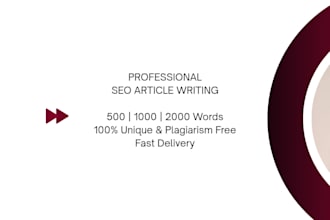 write SEO blog posts and articles
