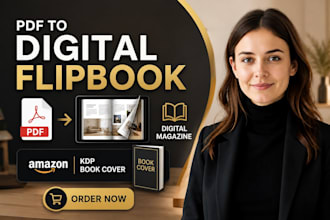 convert PDF to digital flipbook, interactive magazine, amazon KDP book cover