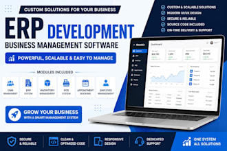 develop custom CRM erp inventory pos and business management app