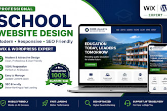 design a modern school website using wix or wordpress