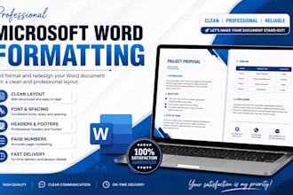 profesionally format and redesign your microsoft word document