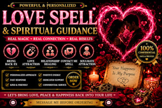 perform personalized love spell and spiritual relationship guidaance