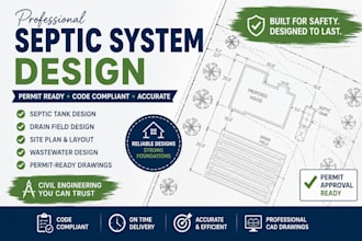design a professional septic system for permit approval
