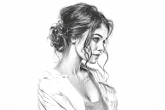 draw detailed pencil sketch illustration