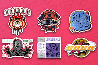 design unique custom die cut sticker designs for your brand